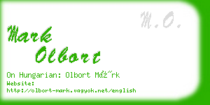 mark olbort business card